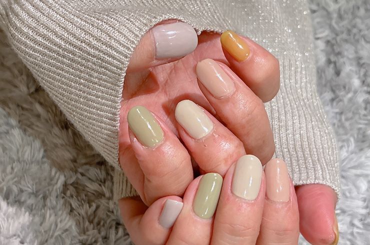 秋のくすみカラー